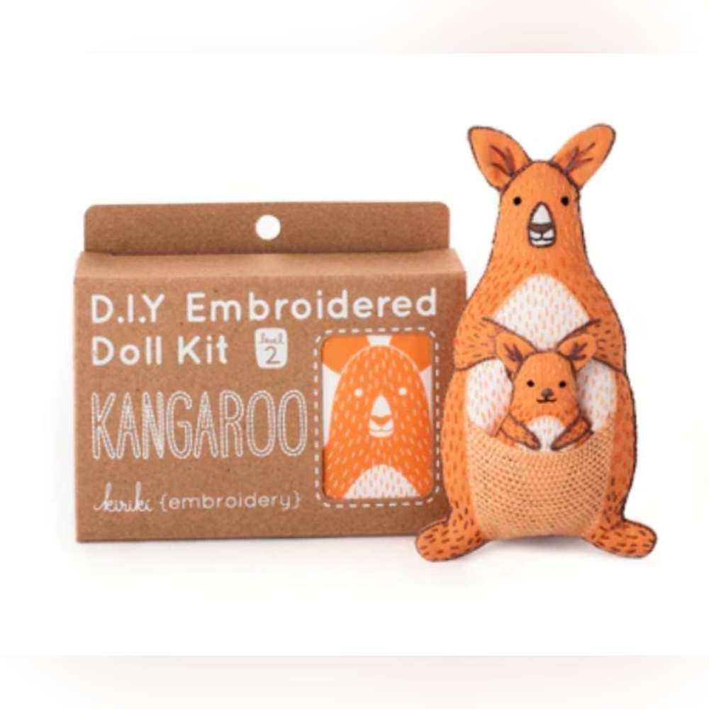 D.I.Y. Kangaroo Level 2 Embroidery Doll Kit NIP